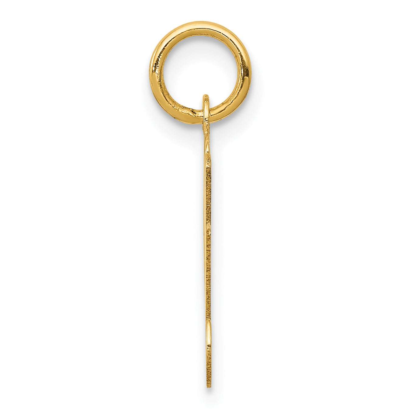 14k Yellow Gold 14KY Script Letter M Initial Charm