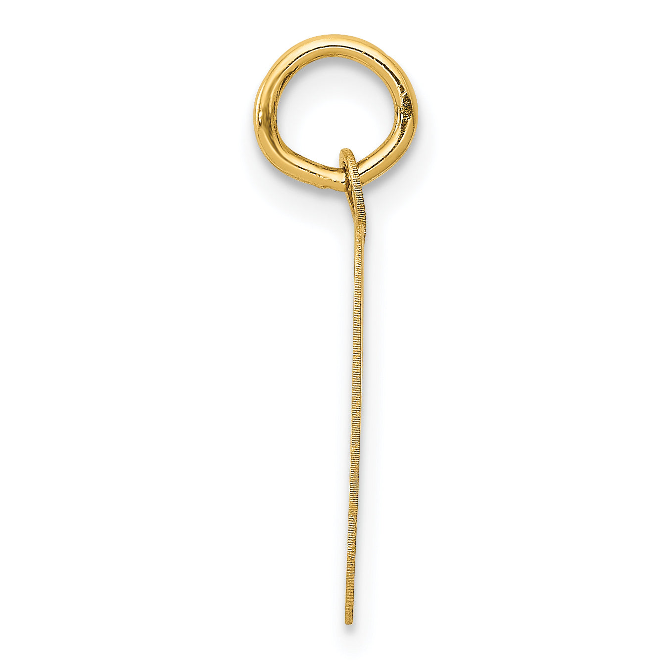 14k Yellow Gold 14KY Script Letter Q Initial Charm