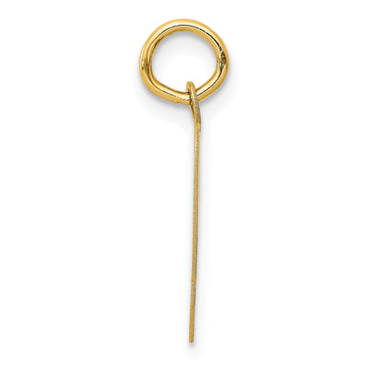 14k Yellow Gold 14KY Script Letter Q Initial Charm