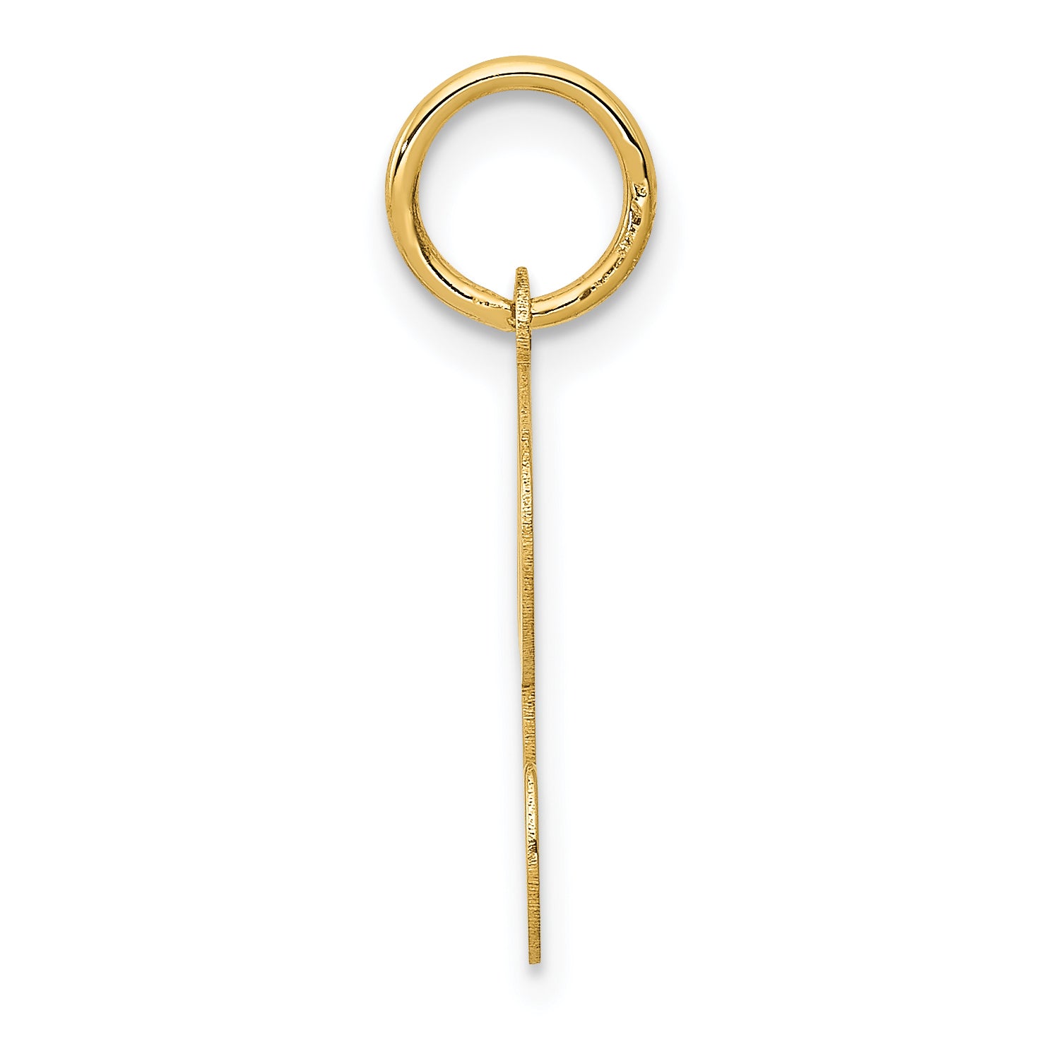 14k Yellow Gold 14KY Script Letter R Initial Charm