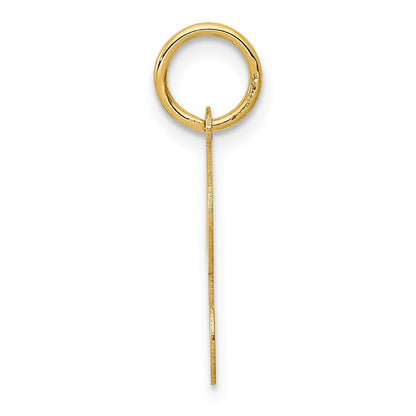 14k Yellow Gold 14KY Script Letter R Initial Charm