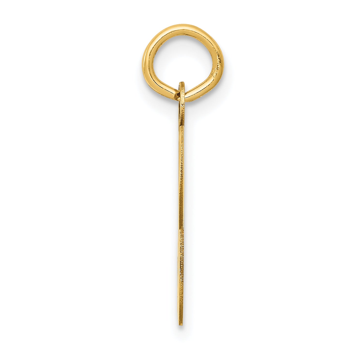 14k Yellow Gold 14KY Script Letter U Initial Charm