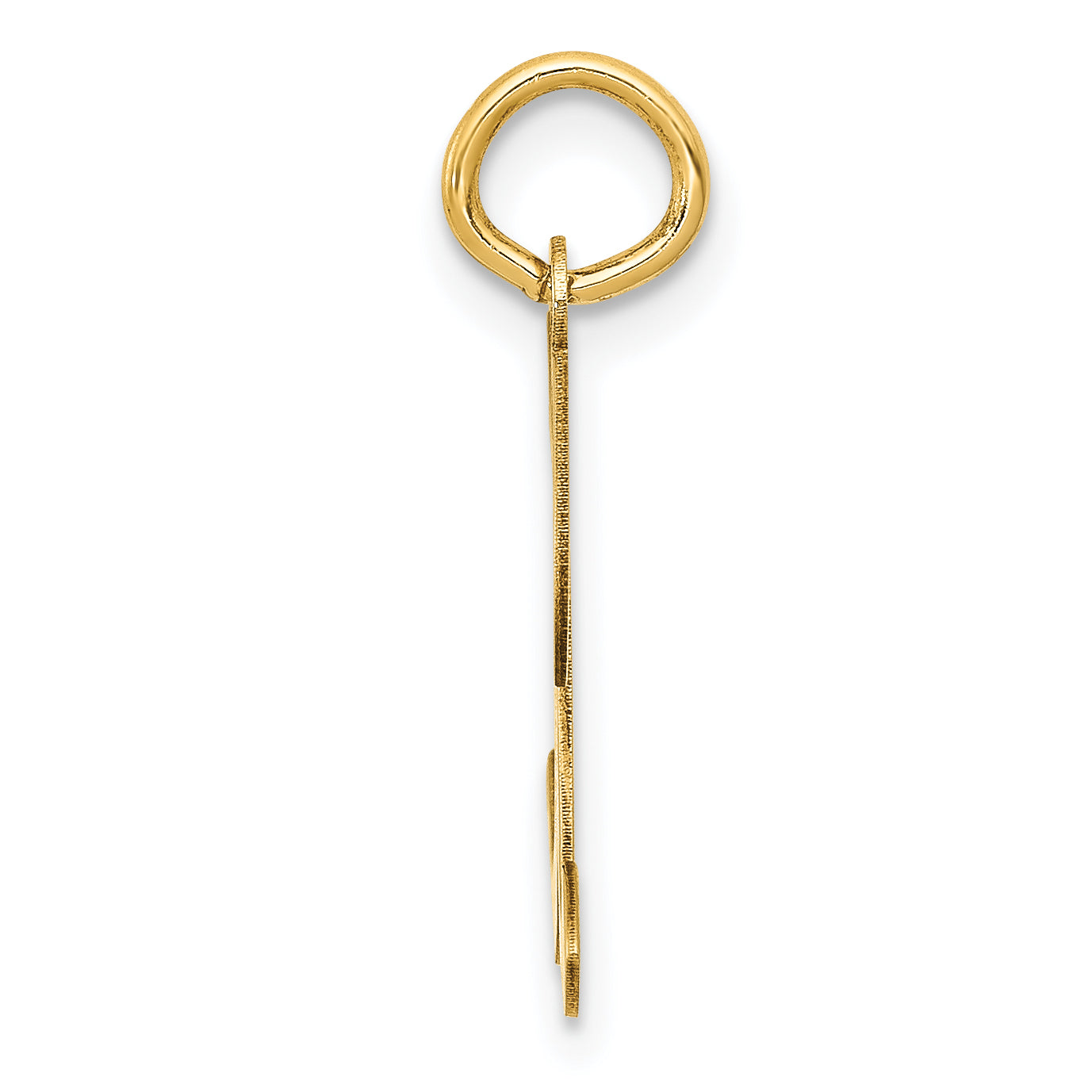 14k Yellow Gold 14KY Script Letter X Initial Charm