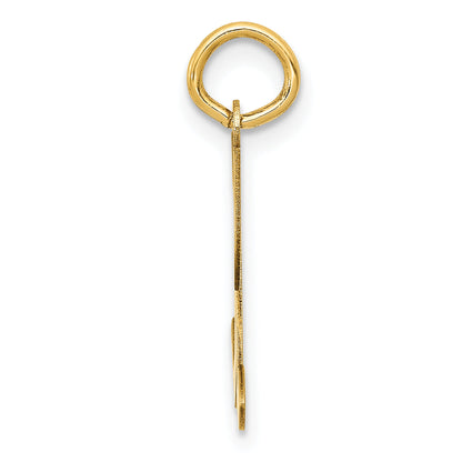 14k Yellow Gold 14KY Script Letter X Initial Charm