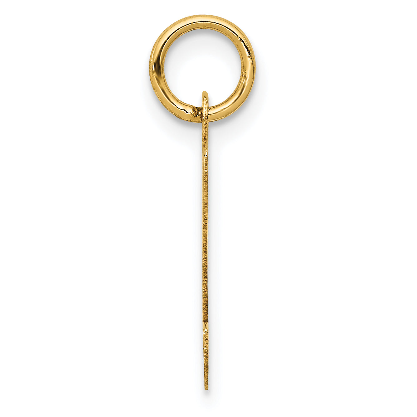 14k Yellow Gold 14KY Script Letter Z Initial Charm