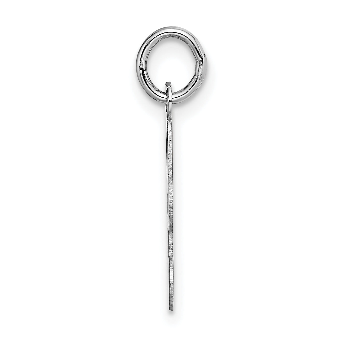 14k White Gold 14KW White Gold Script Letter A Initial Charm