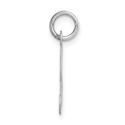 14k White Gold 14KW White Gold Script Letter B Initial Charm