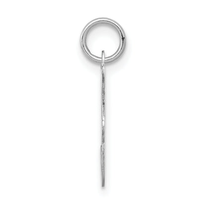 14k White Gold 14KW White Gold Script Letter F Initial Charm