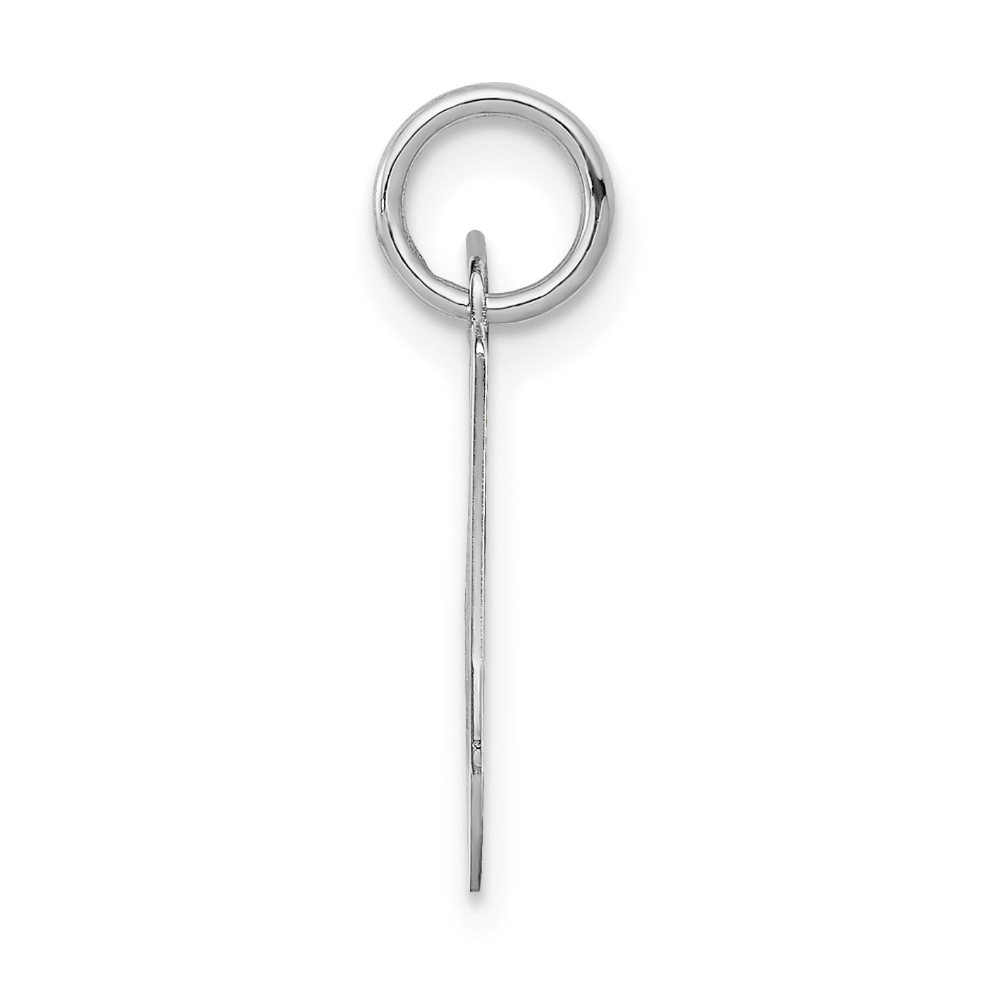 14k White Gold 14KW White Gold Script Letter J Initial Charm