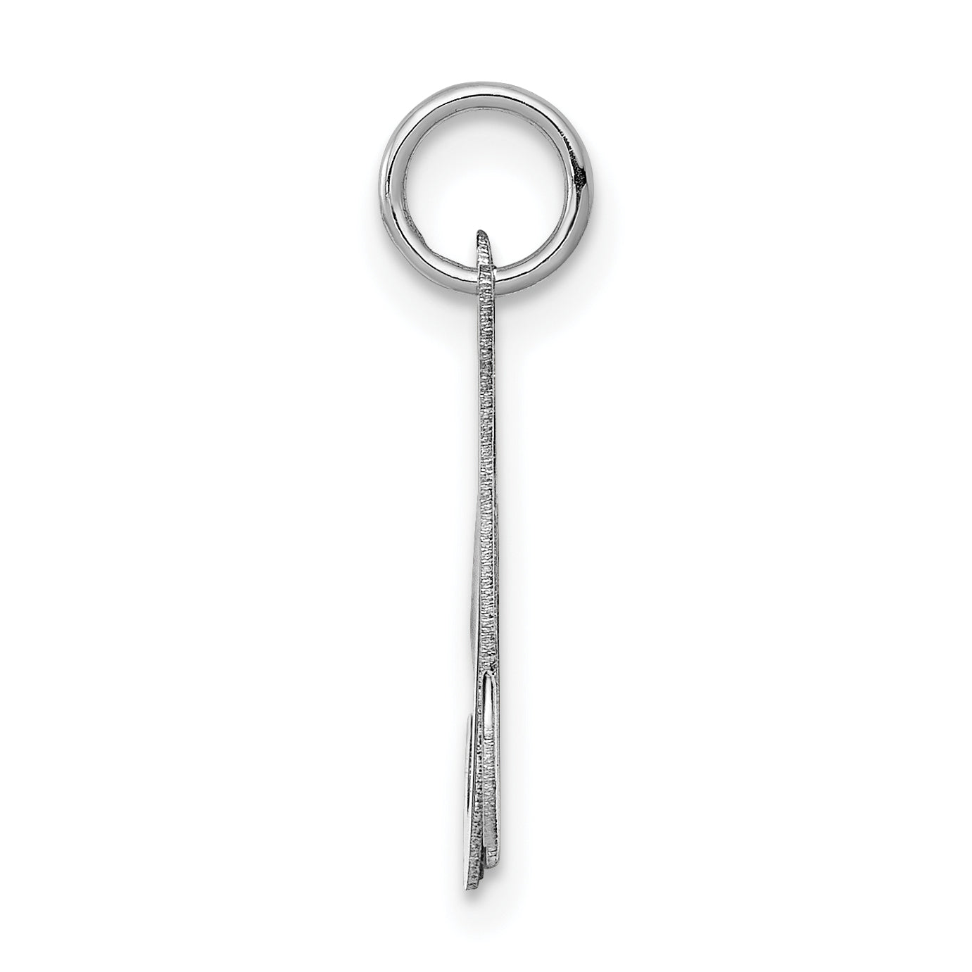 14k White Gold 14KW White Gold Script Letter M Initial Charm