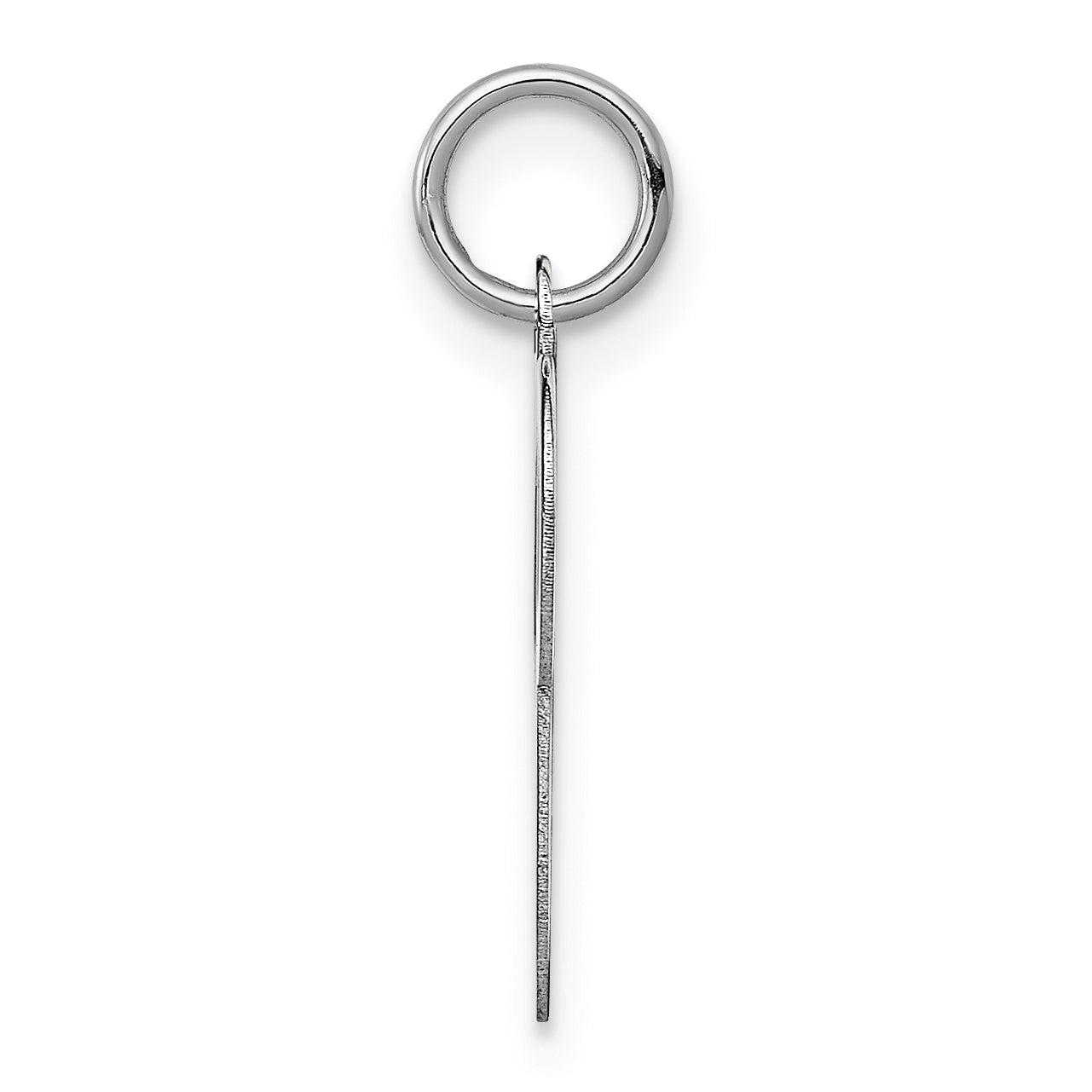 14k White Gold 14KW White Gold Script Letter P Initial Charm