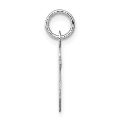 14k White Gold 14KW White Gold Script Letter S Initial Charm