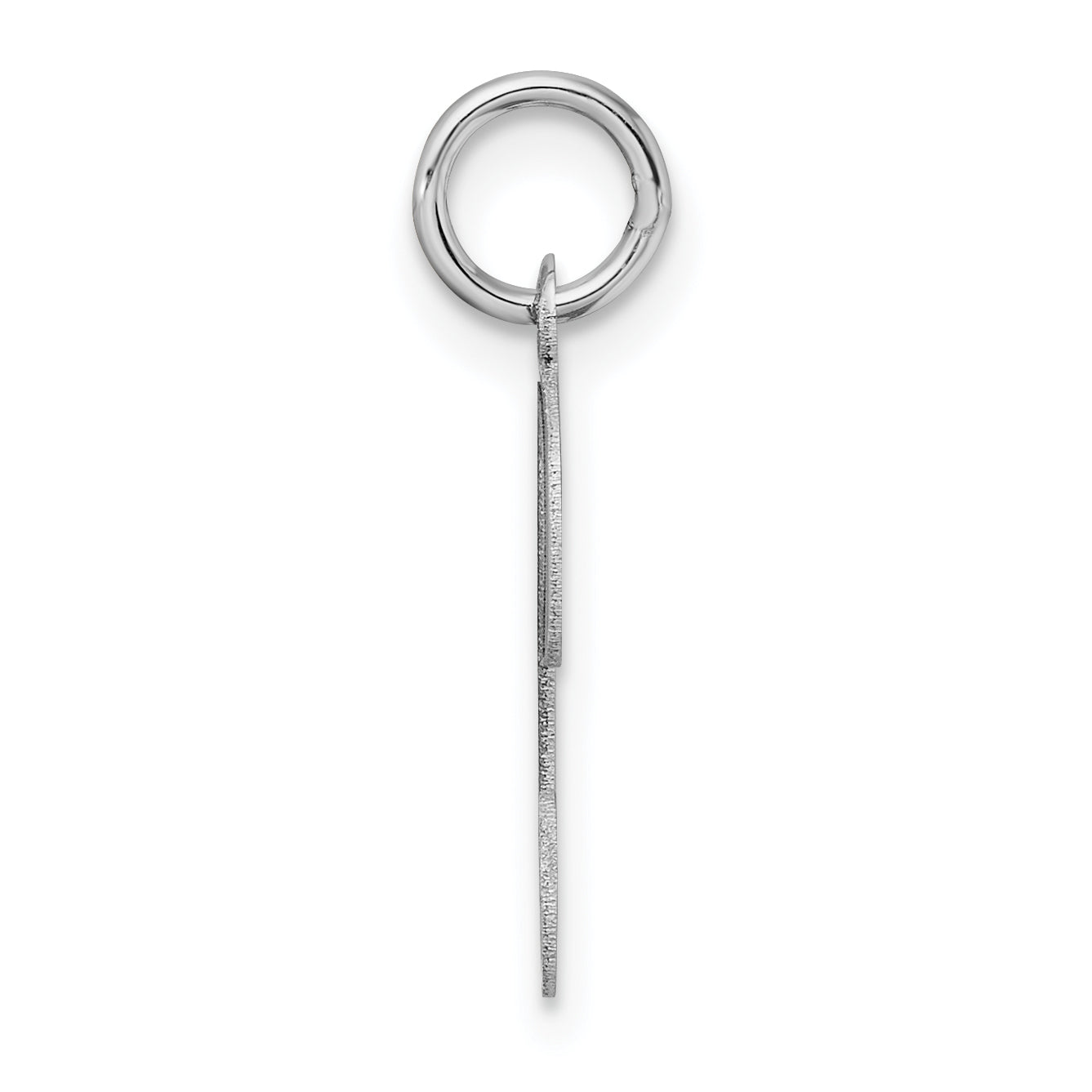 14k White Gold 14KW White Gold Script Letter T Initial Charm