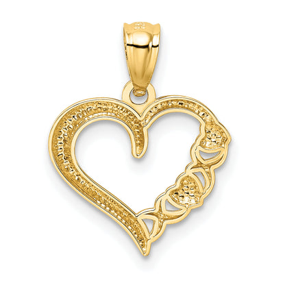 14k Yellow & Rhodium 14Kw/White Rhodium Polished Heart and -X- Pendant