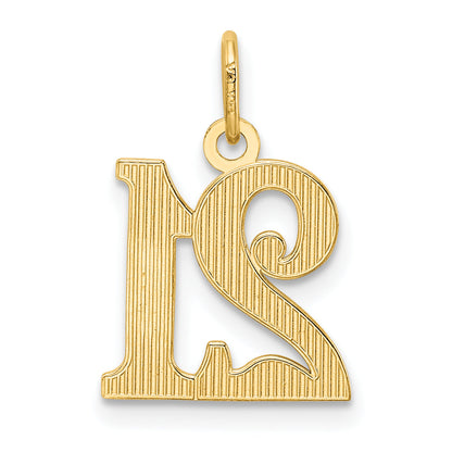 14k Yellow Gold 14k Diamond-cut 21 Pendant