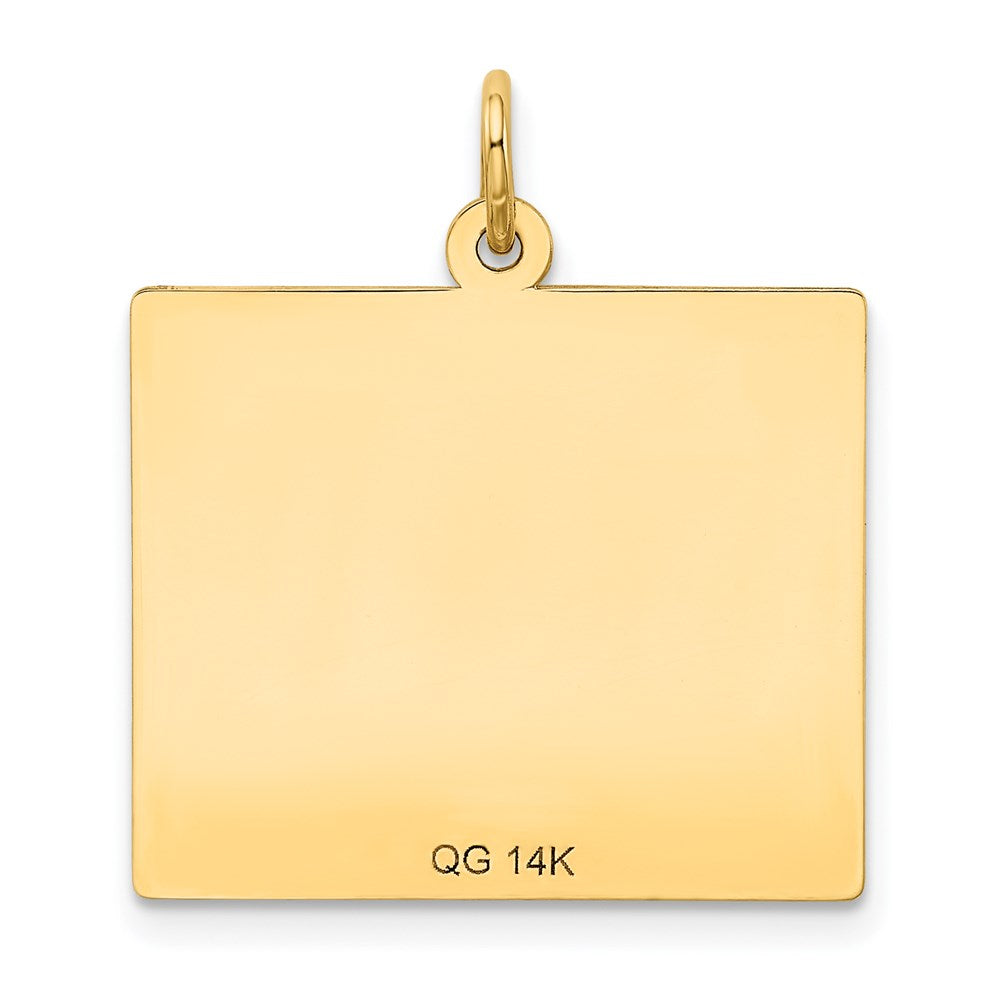 14k Yellow Gold 14k Wednesday the First Day Calendar Pendant
