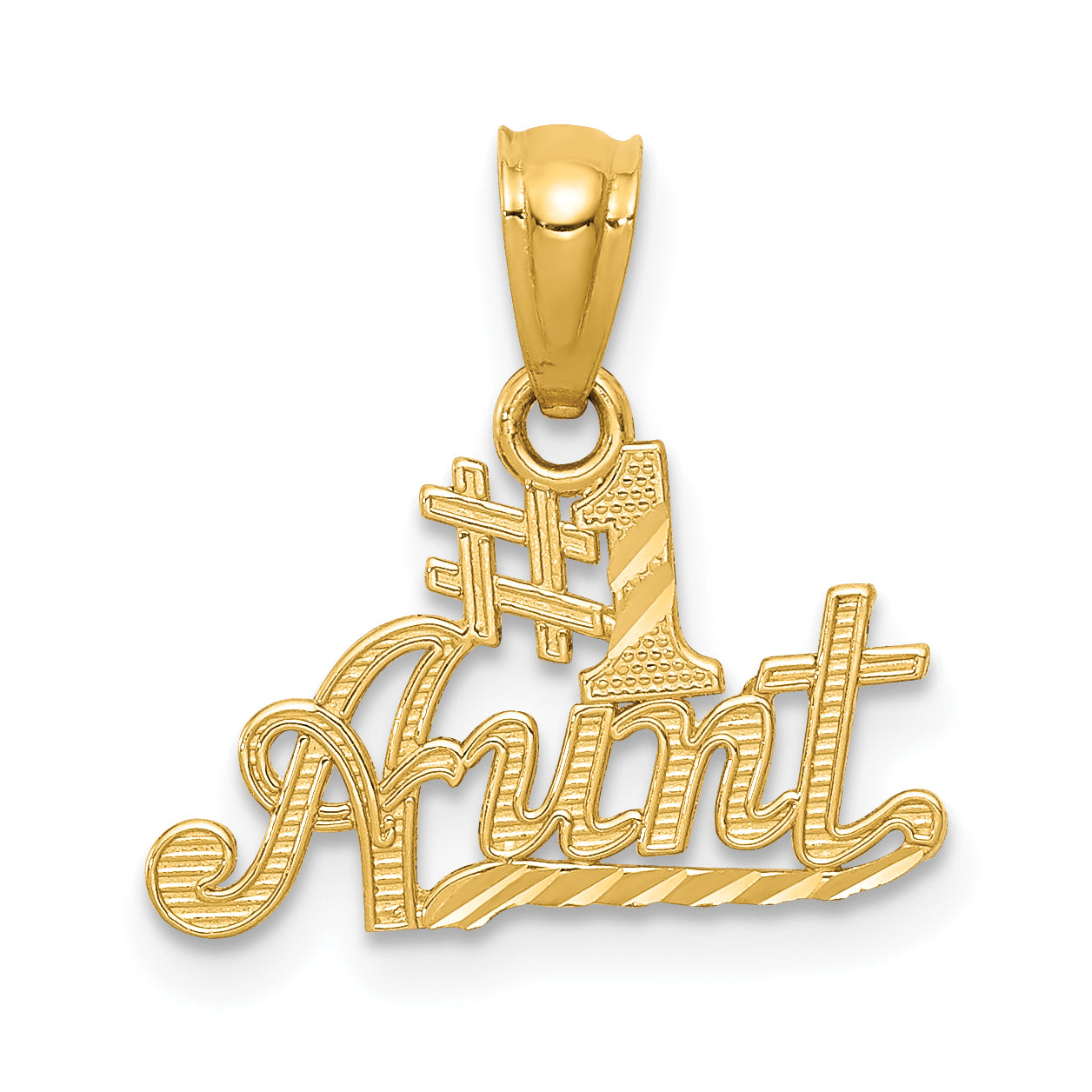 14k Yellow Gold 14k #1 AUNT Pendant