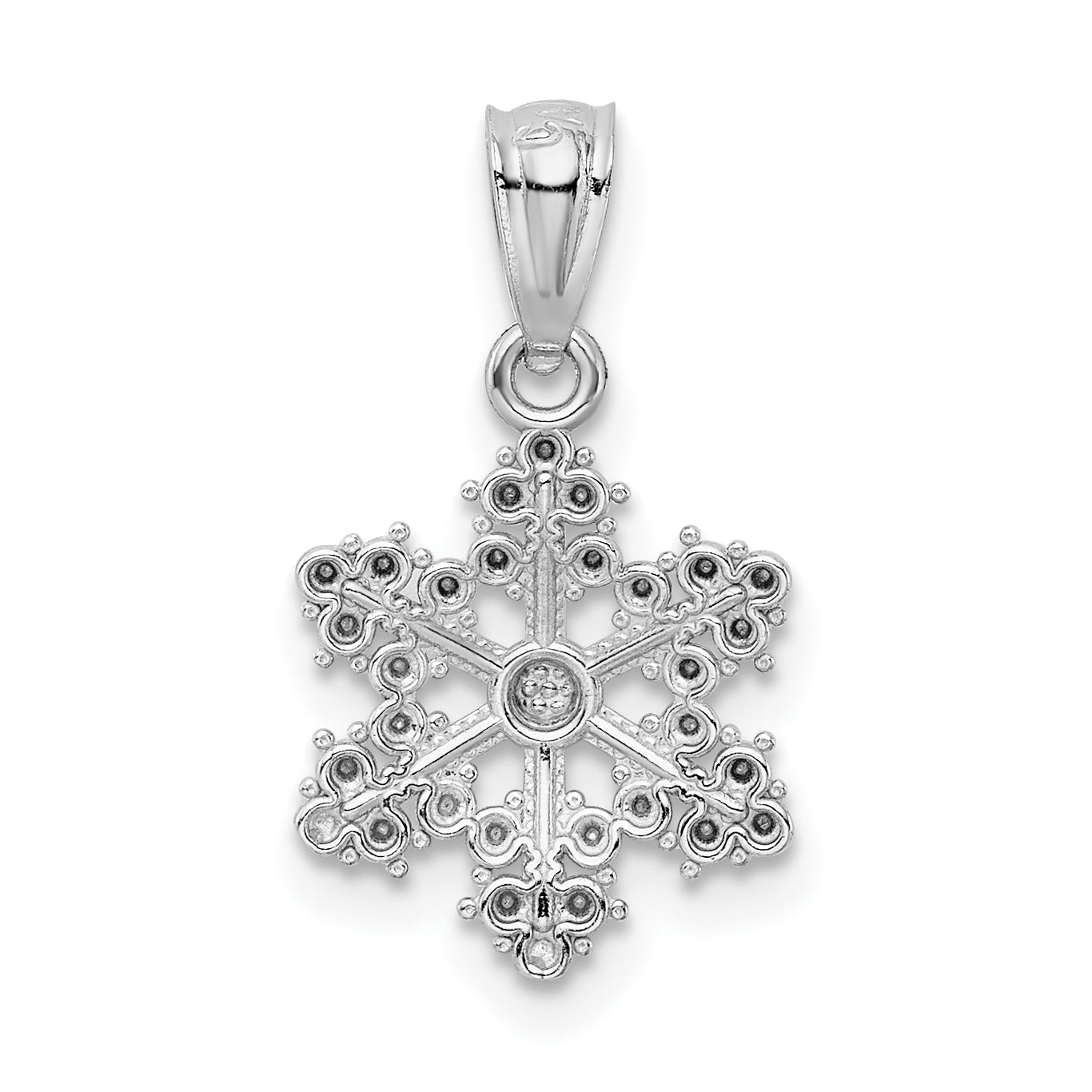 14k White Gold 14k White Gold Snowflake Pendant