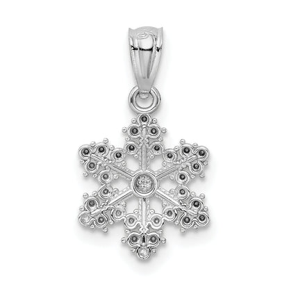 14k White Gold 14k White Gold Snowflake Pendant
