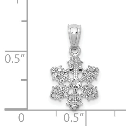 14k White Gold 14k White Gold Snowflake Pendant