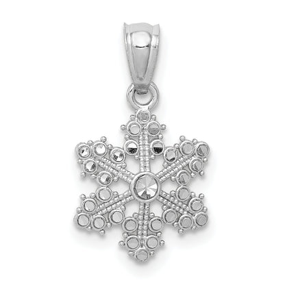 14k White Gold 14k White Gold Snowflake Pendant
