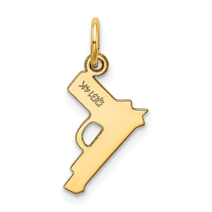14k Yellow Gold 14k Pistol Charm