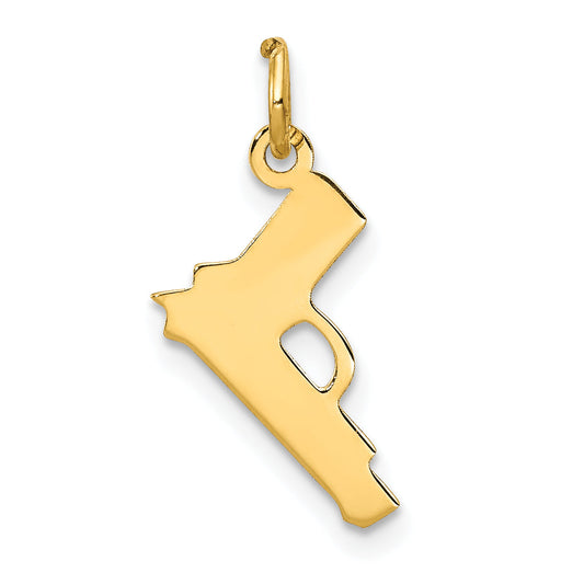14k Yellow Gold 14k Pistol Charm