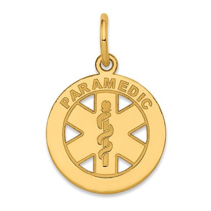 14k Yellow Gold 14k Small PARAMEDIC Medical Charm