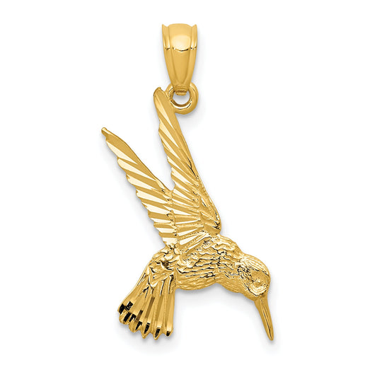 14k Yellow Gold 14k Hummingbird Pendant