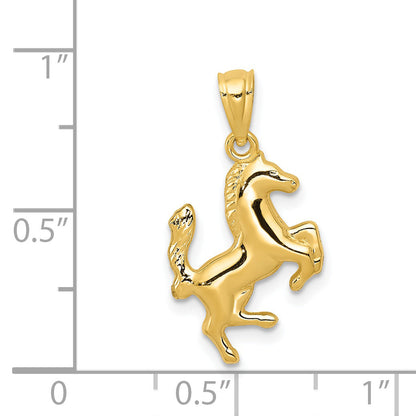 14k Yellow Gold 14k Trotting Horse Pendant