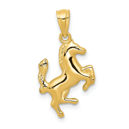 14k Yellow Gold 14k Trotting Horse Pendant