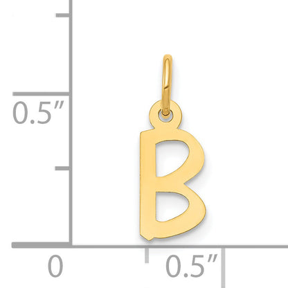 14k Yellow Gold 14k Small Slanted Block Letter B Initial Charm