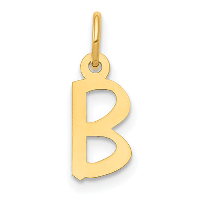 14k Yellow Gold 14k Small Slanted Block Letter B Initial Charm