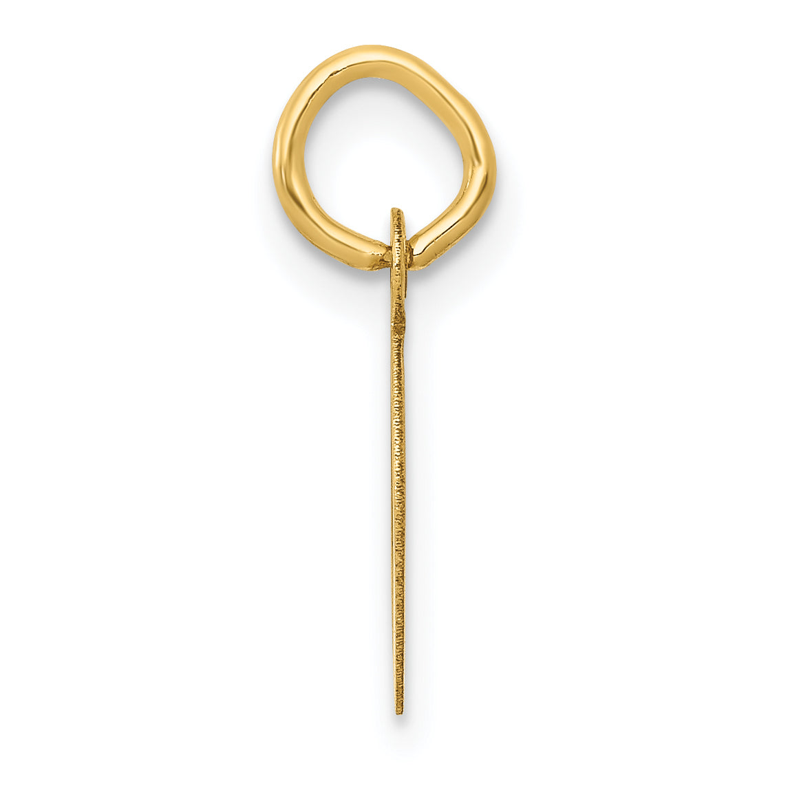 14k Yellow Gold 14k Small Slanted Block Letter D Initial Charm