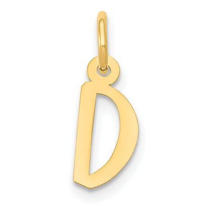 14k Yellow Gold 14k Small Slanted Block Letter D Initial Charm