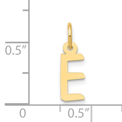14k Yellow Gold 14k Small Slanted Block Letter E Initial Charm