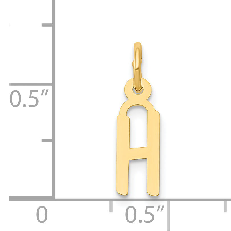 14k Yellow Gold 14k Small Slanted Block Letter H Initial Charm