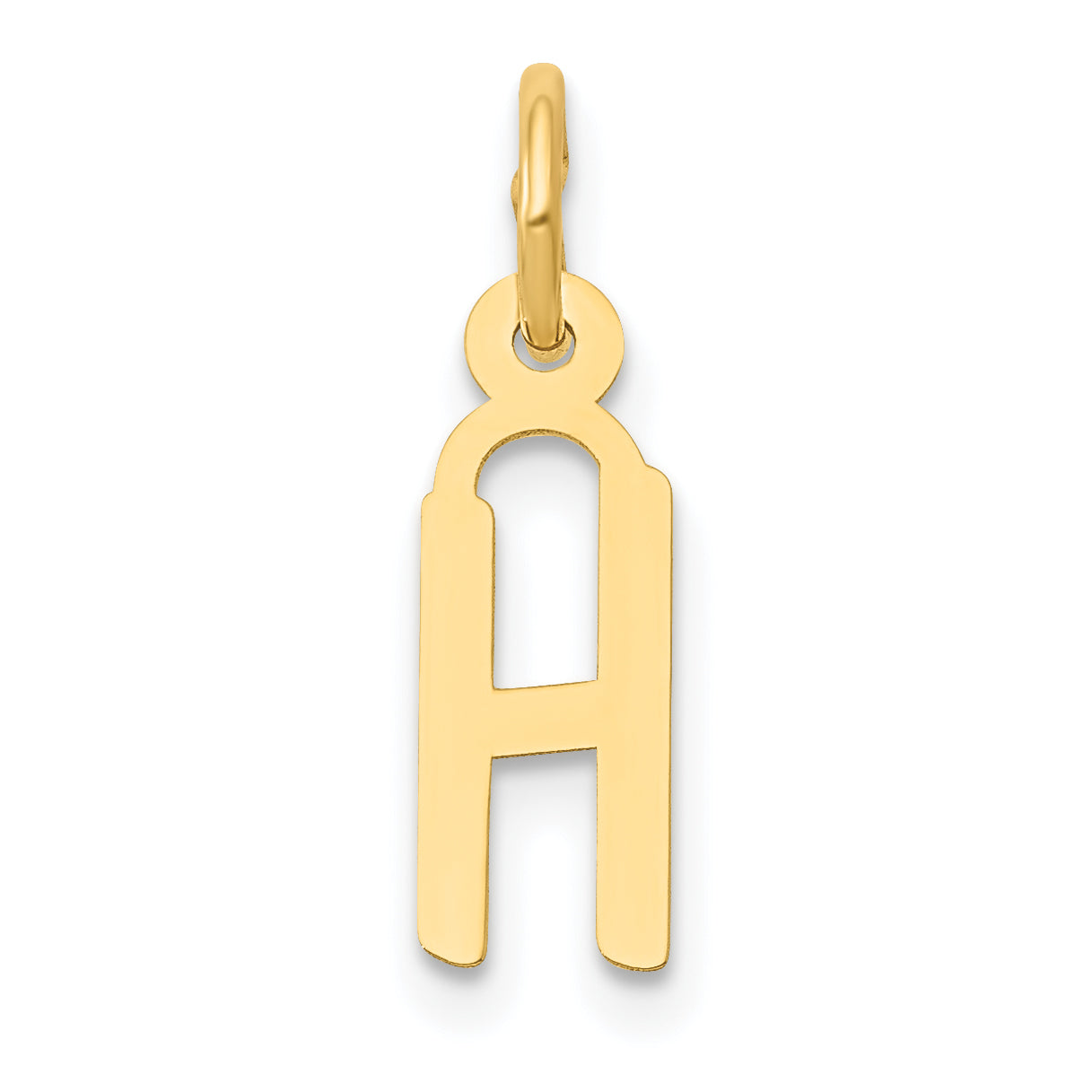14k Yellow Gold 14k Small Slanted Block Letter H Initial Charm