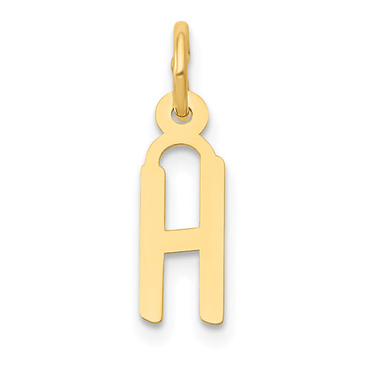 14k Yellow Gold 14k Small Slanted Block Letter H Initial Charm