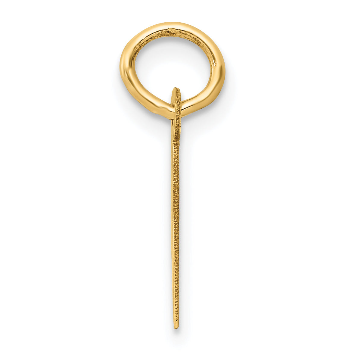 14k Yellow Gold 14k Small Slanted Block Letter I Initial Charm