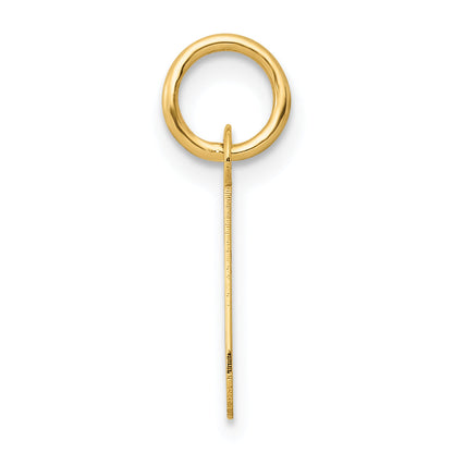 14k Yellow Gold 14k Small Slanted Block Letter J Initial Charm