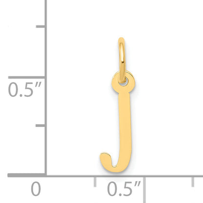 14k Yellow Gold 14k Small Slanted Block Letter J Initial Charm