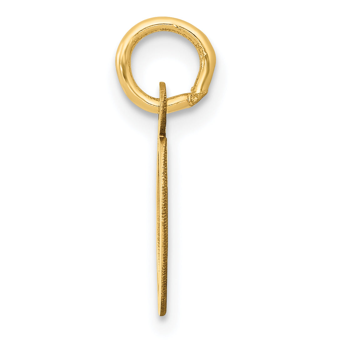 14k Yellow Gold 14k Small Slanted Block Letter O Initial Charm