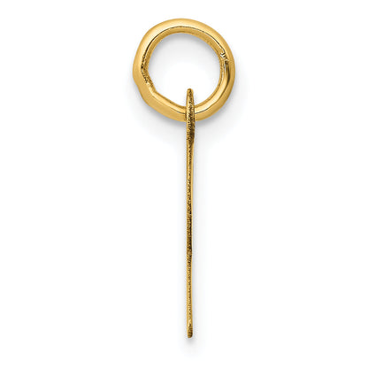 14k Yellow Gold 14k Small Slanted Block Letter R Initial Charm