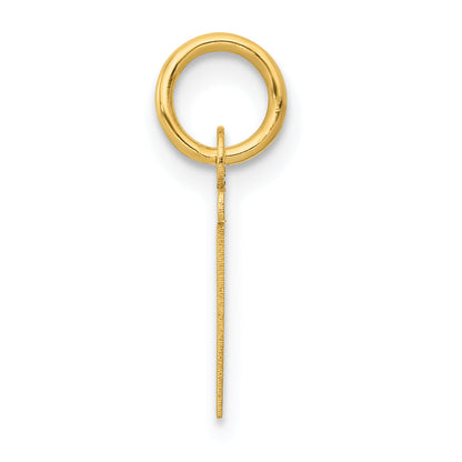 14k Yellow Gold 14k Small Slanted Block Letter T Initial Charm