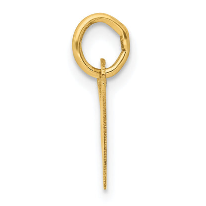 14k Yellow Gold 14k Small Slanted Block Letter W Initial Charm