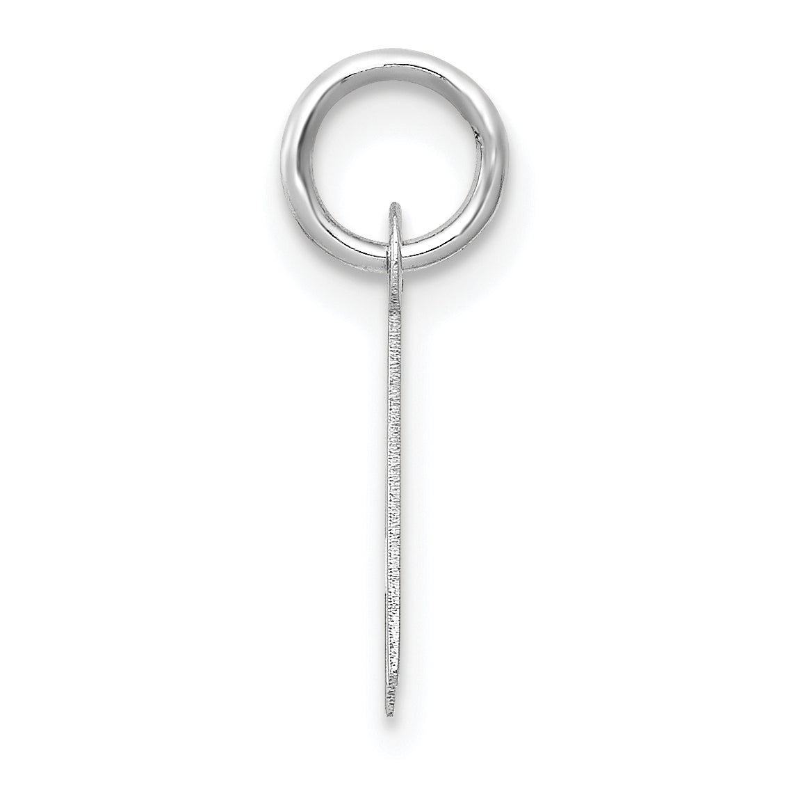 14k White Gold 14k White Gold Small Slanted Block Letter A Initial Charm