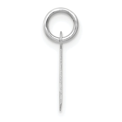 14k White Gold 14k White Gold Small Slanted Block Letter A Initial Charm