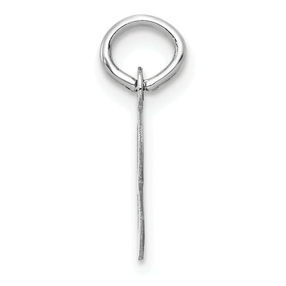 14k White Gold 14k White Gold Small Slanted Block Letter B Initial Charm