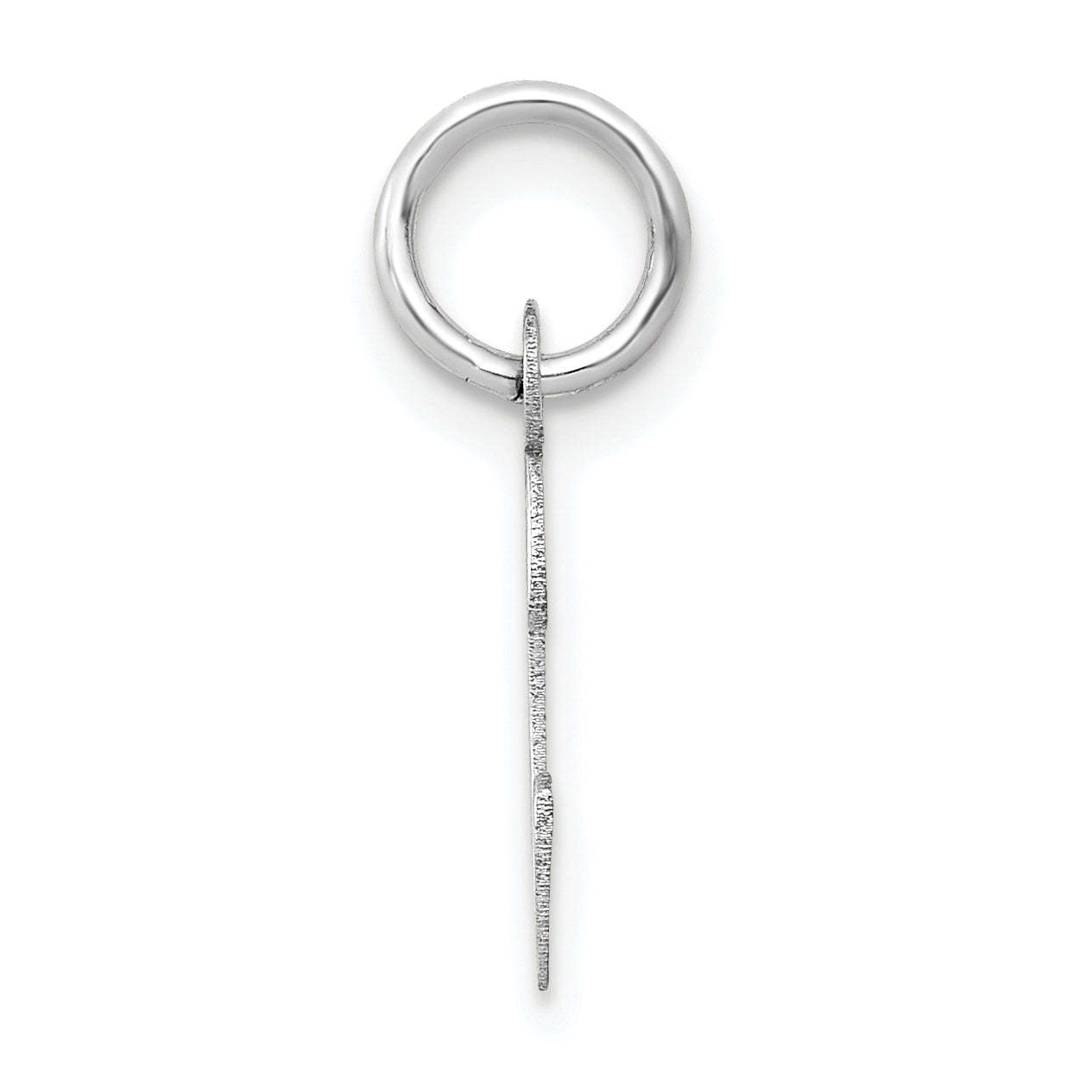 14k White Gold 14k White Gold Small Slanted Block Letter C Initial Charm